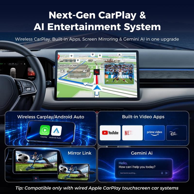 RC23 Wireless CarPlay Adapter for Wired Factory Screens
