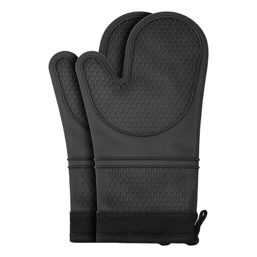 Heat-resistant silicone mitts