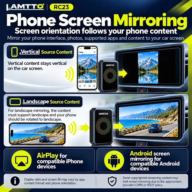 RC23 Wireless CarPlay Adapter for Wired Factory Screens