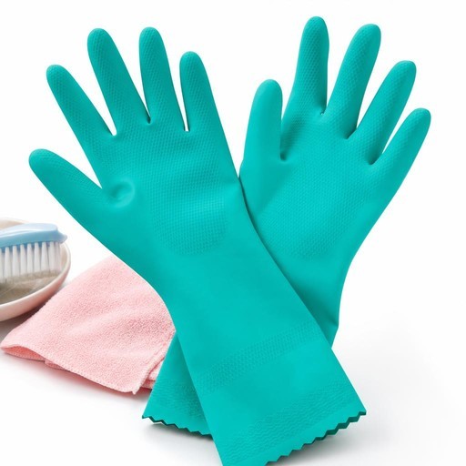 Rubber cleaning gloves