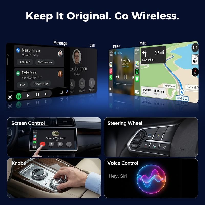 RC23 Wireless CarPlay Adapter for Wired Factory Screens